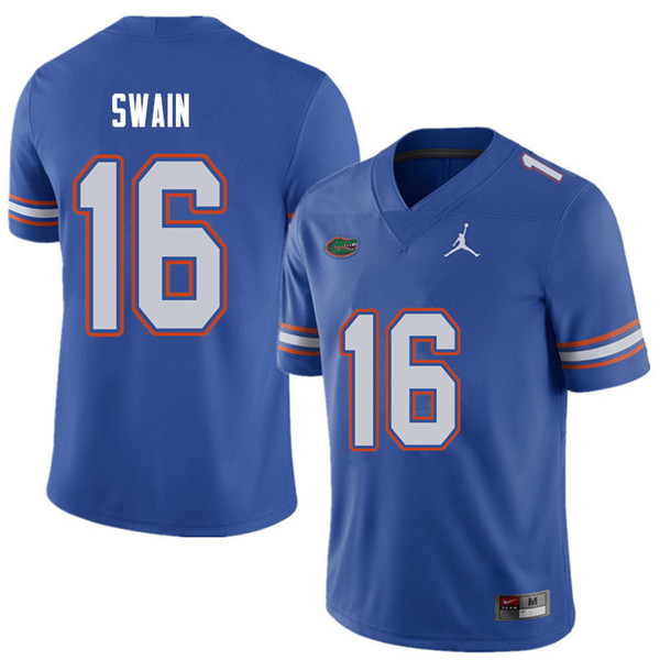 Jordan Brand Men #16 Freddie Swain Florida Gators College Football Jerseys Sale-Royal - Click Image to Close